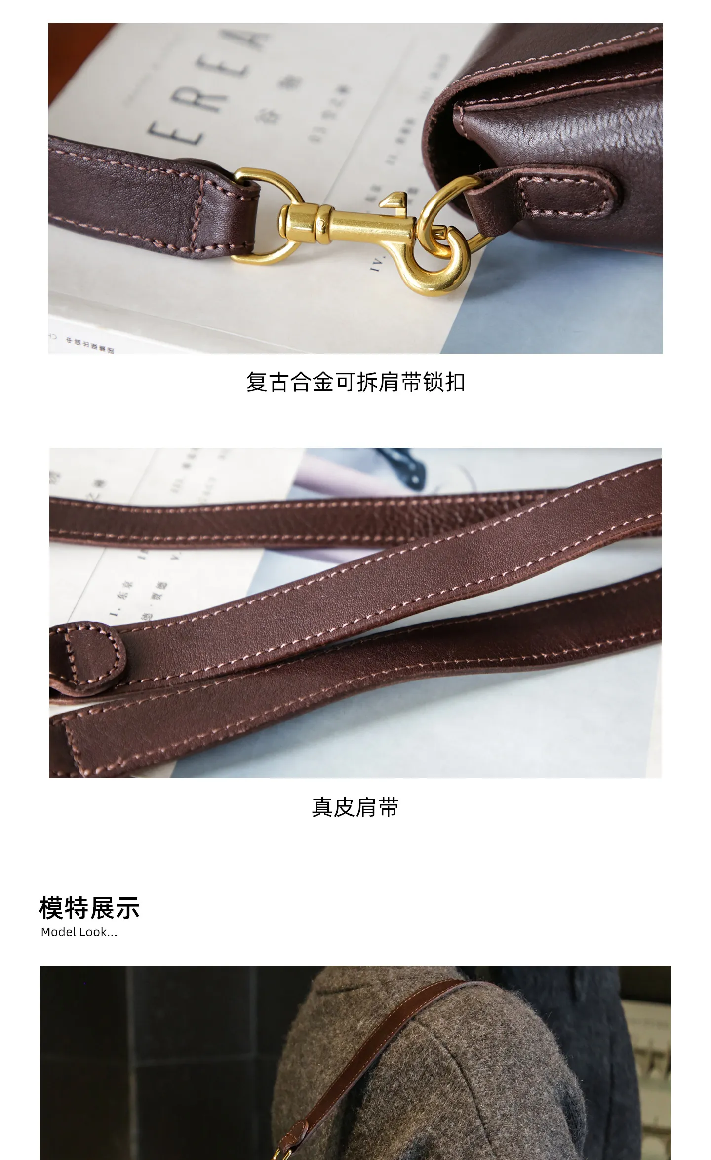 Designer-Handtasche aus handgefertigtem Rindsleder, Damen-Umhängetasche für Wochenend-Shopping, echte Leder-Umhängetasche für Frauen – Detail 3