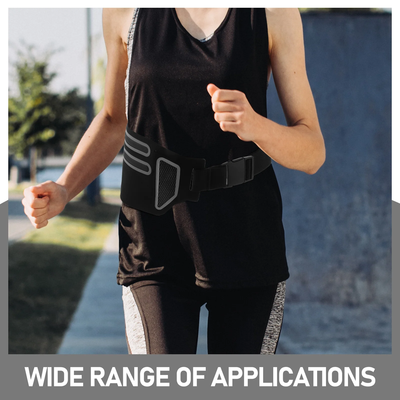 Outdoor Sports Waist Bag Dual Zipper Waterproof Lightweight Slim Running Fitness Gym Marathon Fanny Pack Running Waist Belt Men