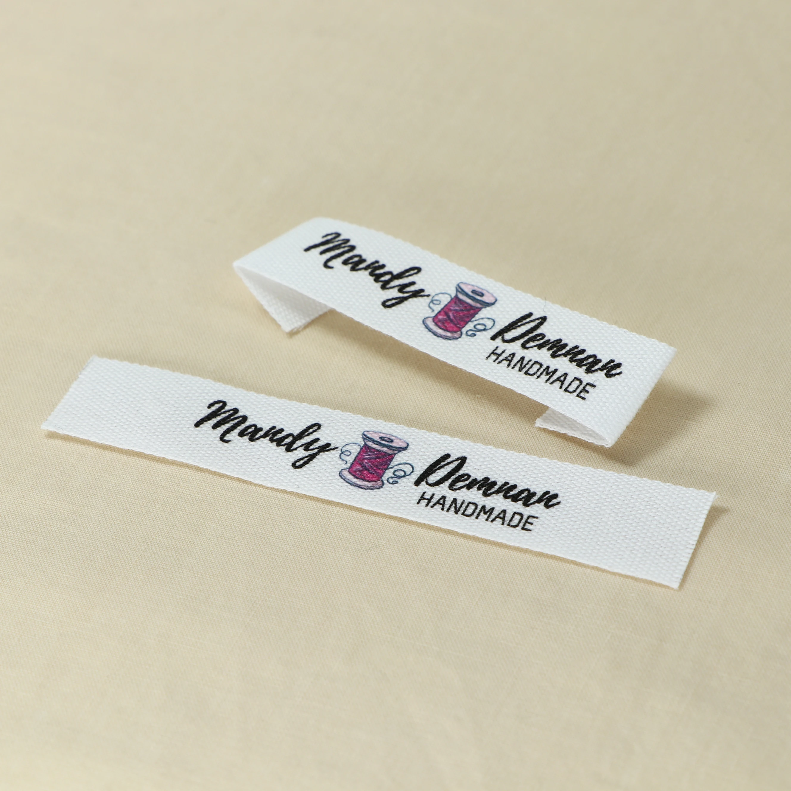 Sewing labels / Custom brand labels, Clothing labels, Sewing, Fabric 100% cotton,  custom text (FR297)