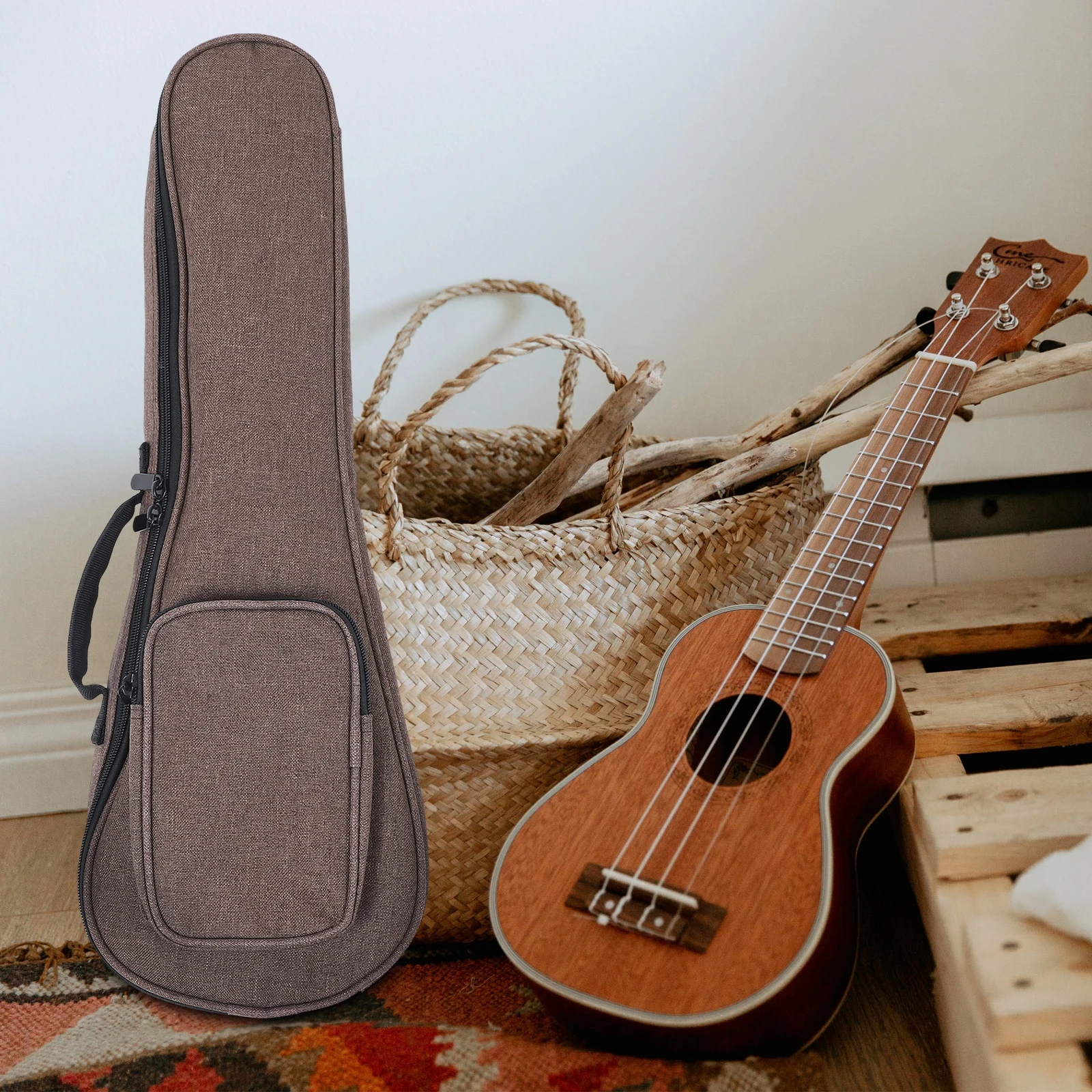 

Ukulele Bag Durable Waterproof Storage Backpack Travel Case For Beginners With Zipper Musical Instruments Accessories
