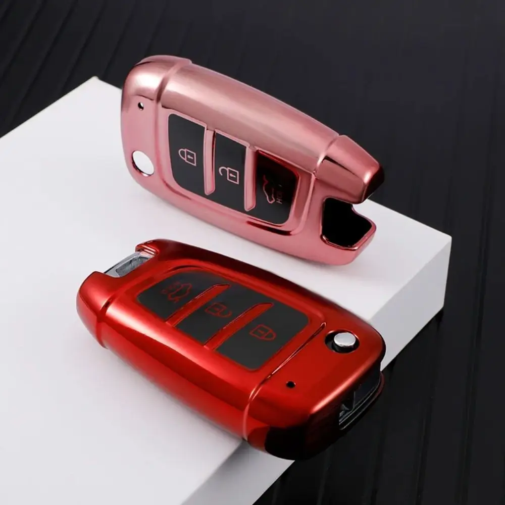 Key Protector Car Folding Key Case Skin Holder Car Key Cover for Hyundai/Tucson/Kona/Azera/Solaris 2/Elantra i30 i35 i40