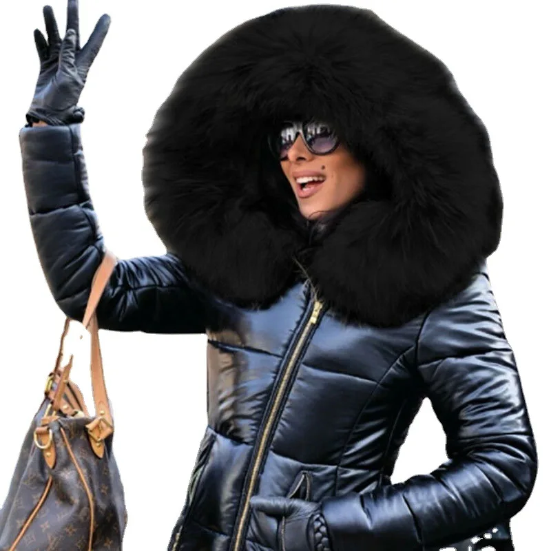 Down Cotton Jacket Autumn and Winter European and American Cotton Jacket Short Women's Cotton Jacket Warm Jacket