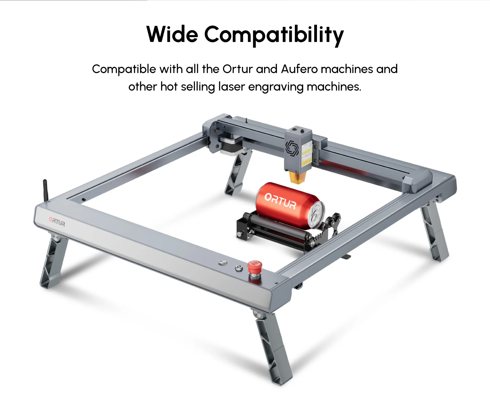Ortur YRR 3.0 Laser Rotary Roller 360° Rotating Laser Engraver Yaxis Roller Engraving Printer for Cylindrical Cans Objects