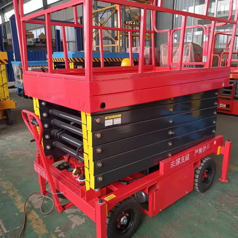 YG High Quality Lift Platform 300Kg 1T 2T Aerial Work Capacity Electric Mobile Scissor Hydraulic Lift Platform Tables Manlift