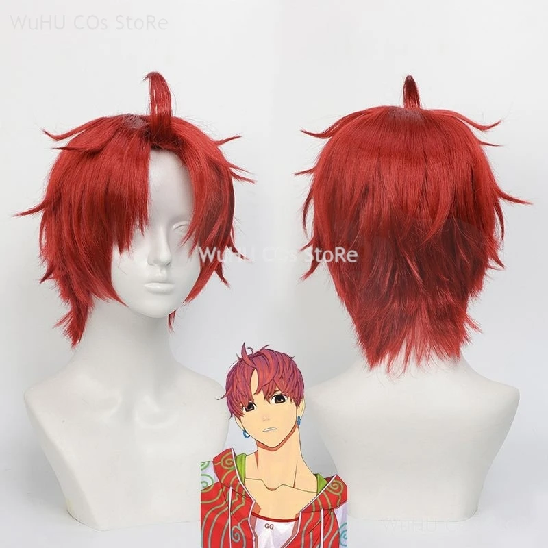 Perruque de Cosplay de Dandadan Cos Jin Enjoji, Accessoire de Cheveux Courts Rouges, Momo Ayase, ixd'Halloween, pour Femme et Homme