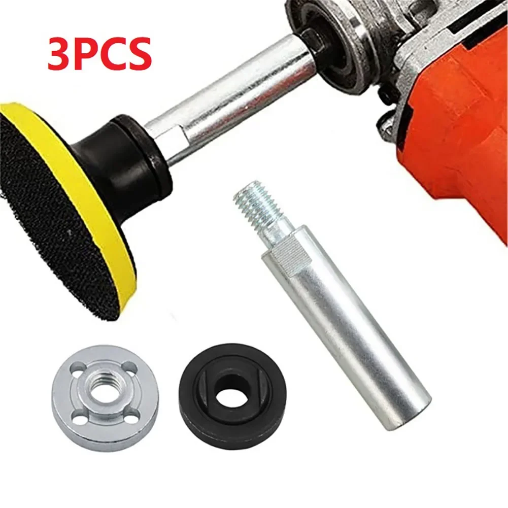3pcs M10 Thread Arbor Connector Adapter Angle Grinder Polisher Lengthen Connecting Rod Multi-function Power Tool Accessories