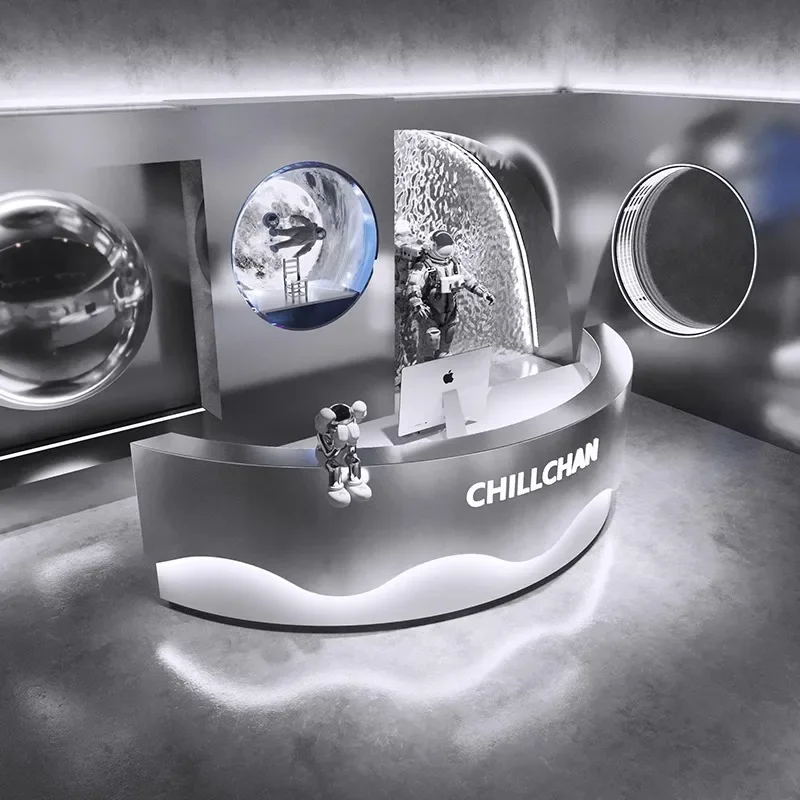 

-for Simple Modern Company Front Desk Reception Desk Beauty Salon Cashier Desk Hotel Lobby Welcome Service Consulting Table