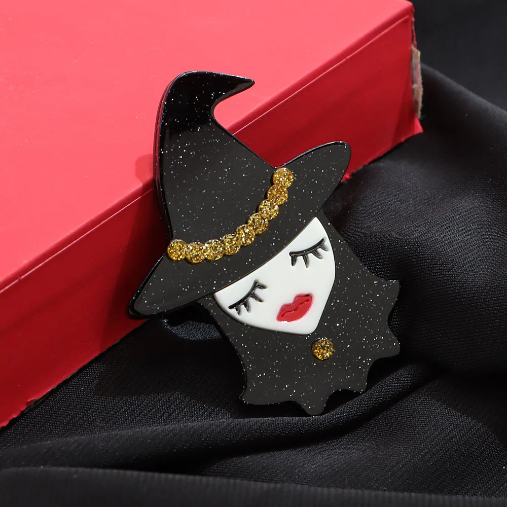 CINDY XIANG Acrylic Halloween Little Wizard Brooch New Design 2024