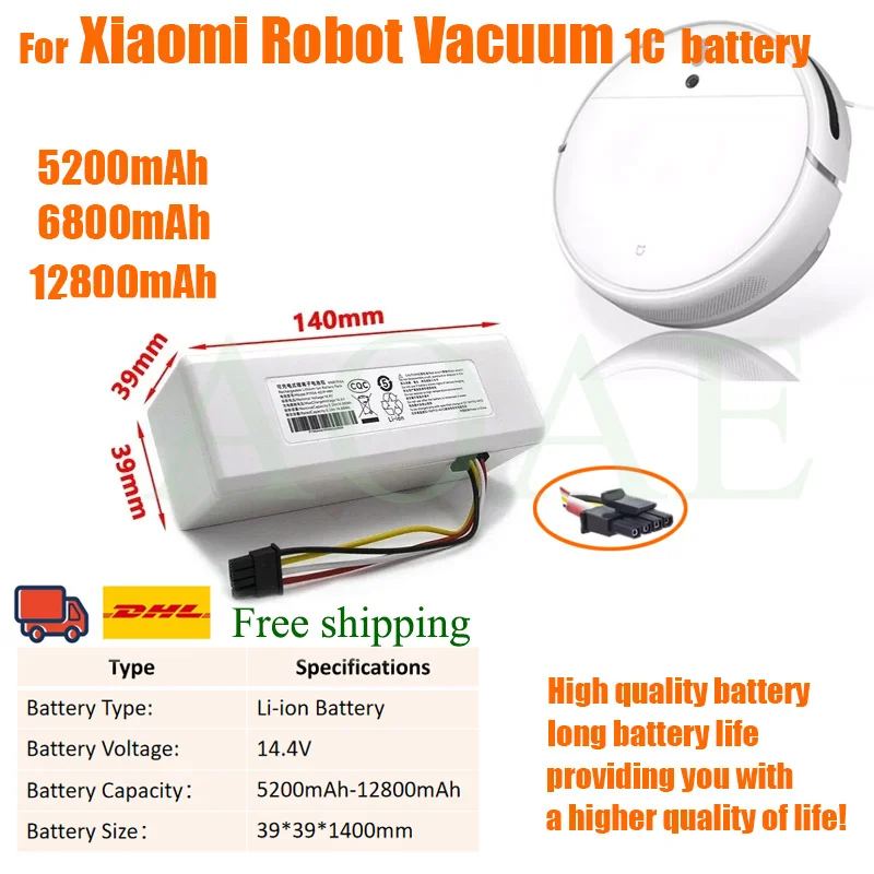 

100% Factory direct sales wholesale prices for Xiaomi Robot Vacuum 1C RM P1904-4S1P-MM Replace batteries VXQ01,reliable quality