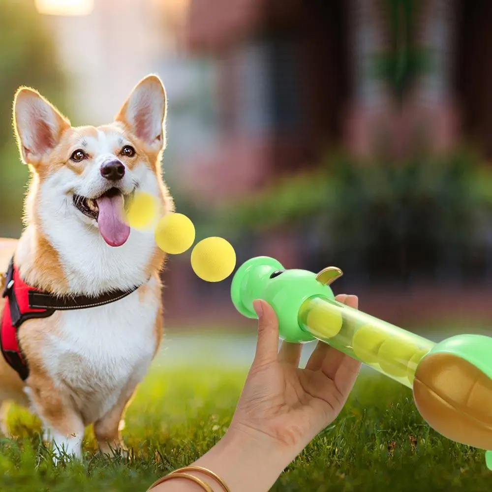 

Pea Shape Interactive Cat Toy Ball Elastic Plastic Pea Aerodynamic Launcher Ball Random Color Kitten Toys Launcher Cats