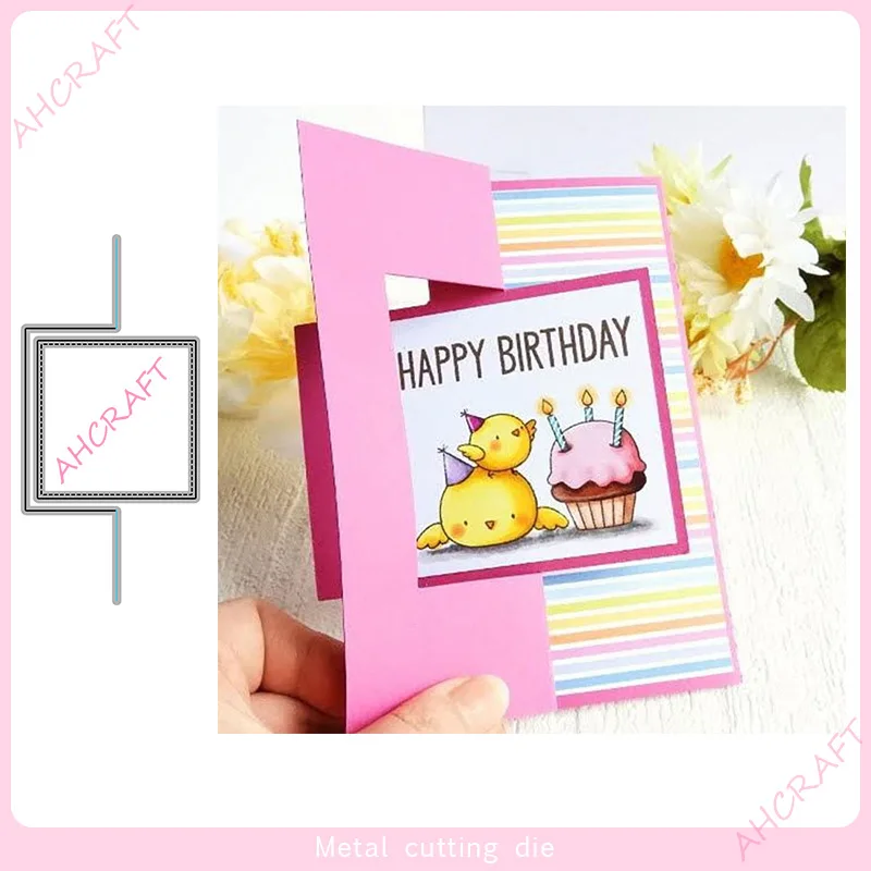 Flip Card Metal Cutting Dies Stencil DIY Scrapbooking Embossing Album Paper Card Craft Make