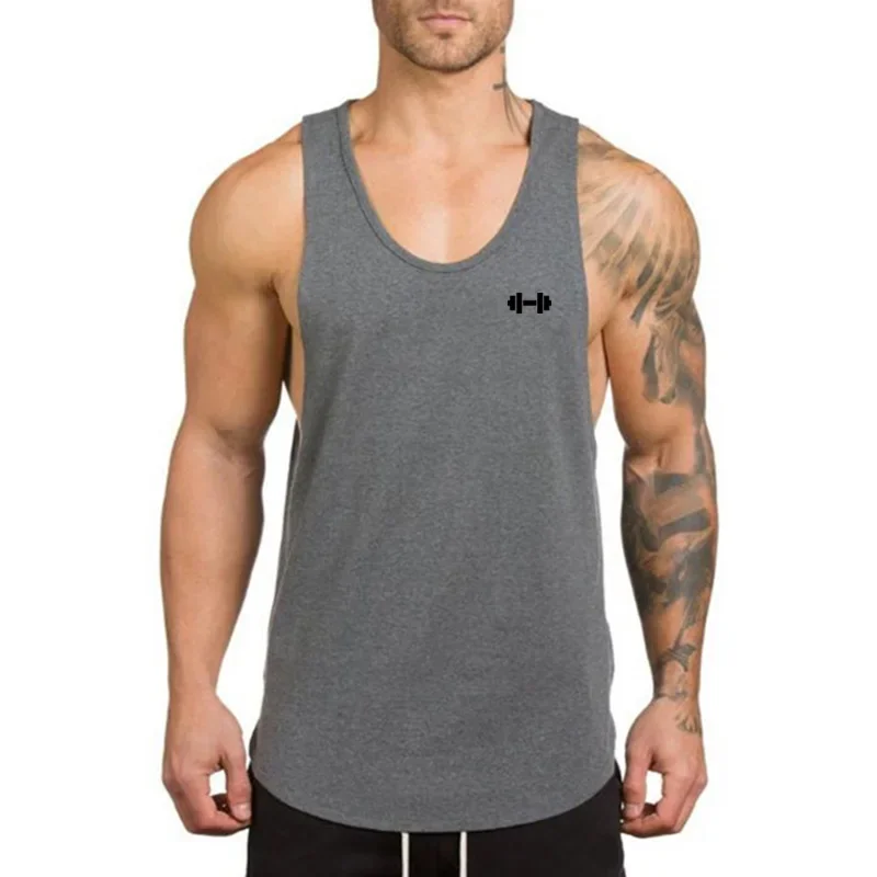 Men's Breathable and Comfortable Cotton Vest Summer Cool Sweat-absorbent Fitness Bottoming Sweatshirt Training Top