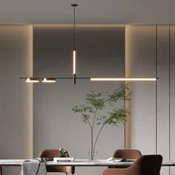 Minimalist Restaurant Chandelier Modern Light Luxury Simple Nordic Bar Table Spotlight Designer Creative Straight Strip Lights