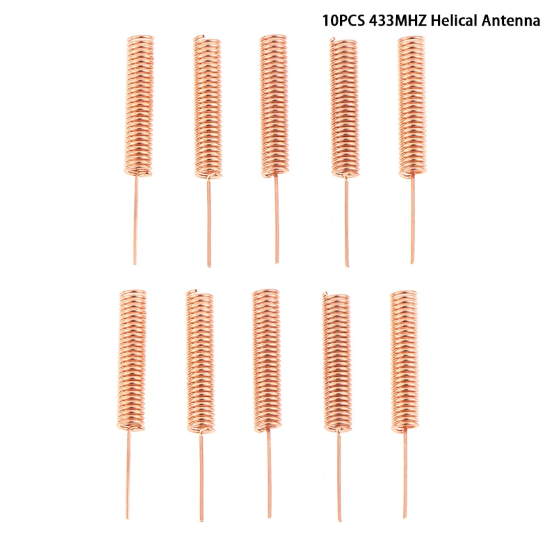 10Pcs 433MHz Antenna Pure Copper Spring Helical Antenna Omni Signal Booster Receiver for Router Helical Antenna