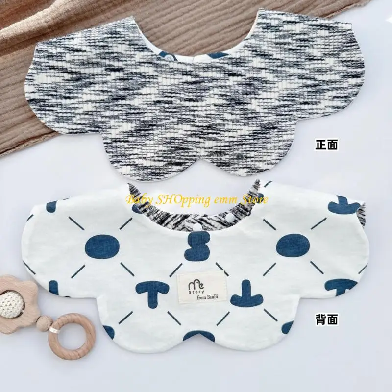 23GD الرضيع تغذية مريلة القطن burpling قطعة قماش لطيف على تصميم البلاط الجلد يمنع بقع آلة قابلة للغسل