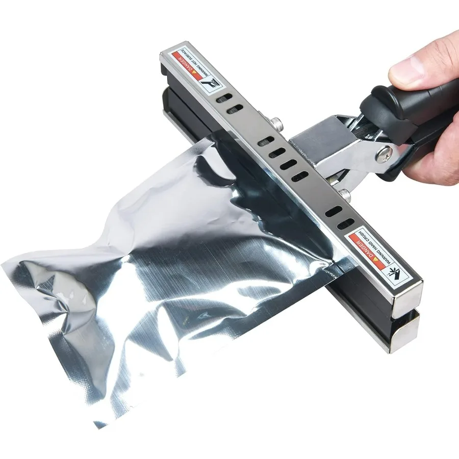 Heat Crimp Sealer FDR400 16 inch Mylar Bag Sealer with 15mm Sealing Width Ideal for Kraft Paper Bags and BOPP Bags in Food Pack