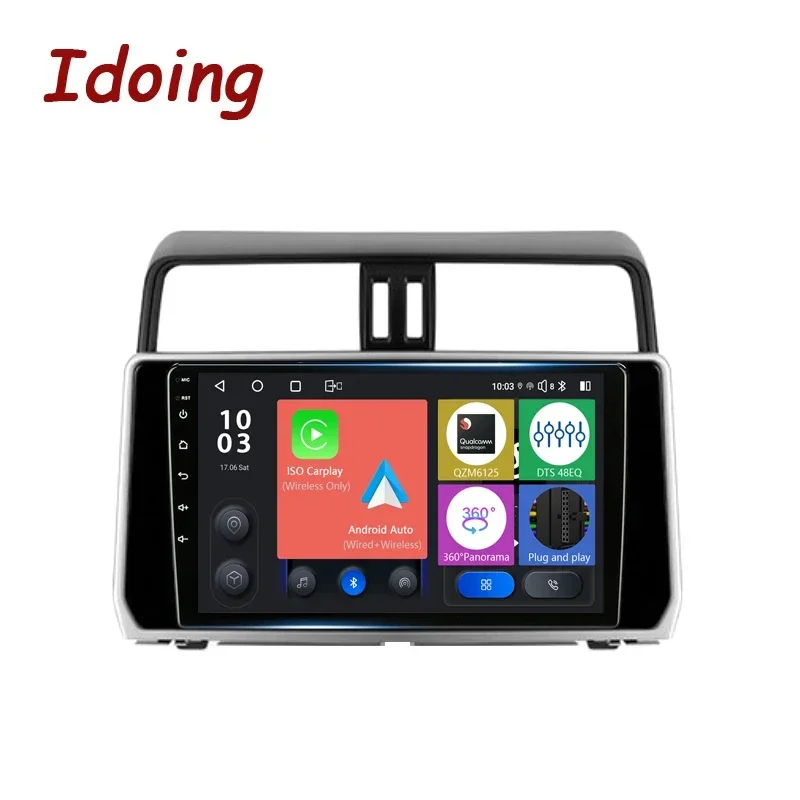 Idoing Android Head Unit 2K For Toyota Land Cruiser Prado 150 2017-2019 Car Radio Multimedia Video Player Navigation GPS No 2din