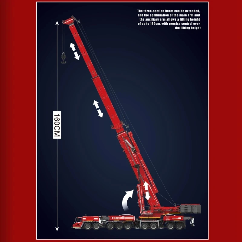 MOULD KING 17007 17008 Liebherr LTM 11200 MOC-20920 Technical Manned Crane Engineering Building Block Toys Adult Christmas Gifts