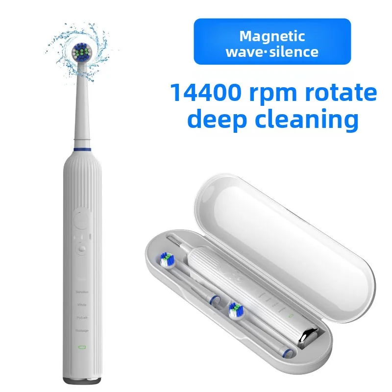 فرشاة أسنان كهربائية دوارة مع اهتزاز صوتي، تنظيف متعدد الأوضاع، العناية بالأسنان، شحن لاسلكي مريح #3