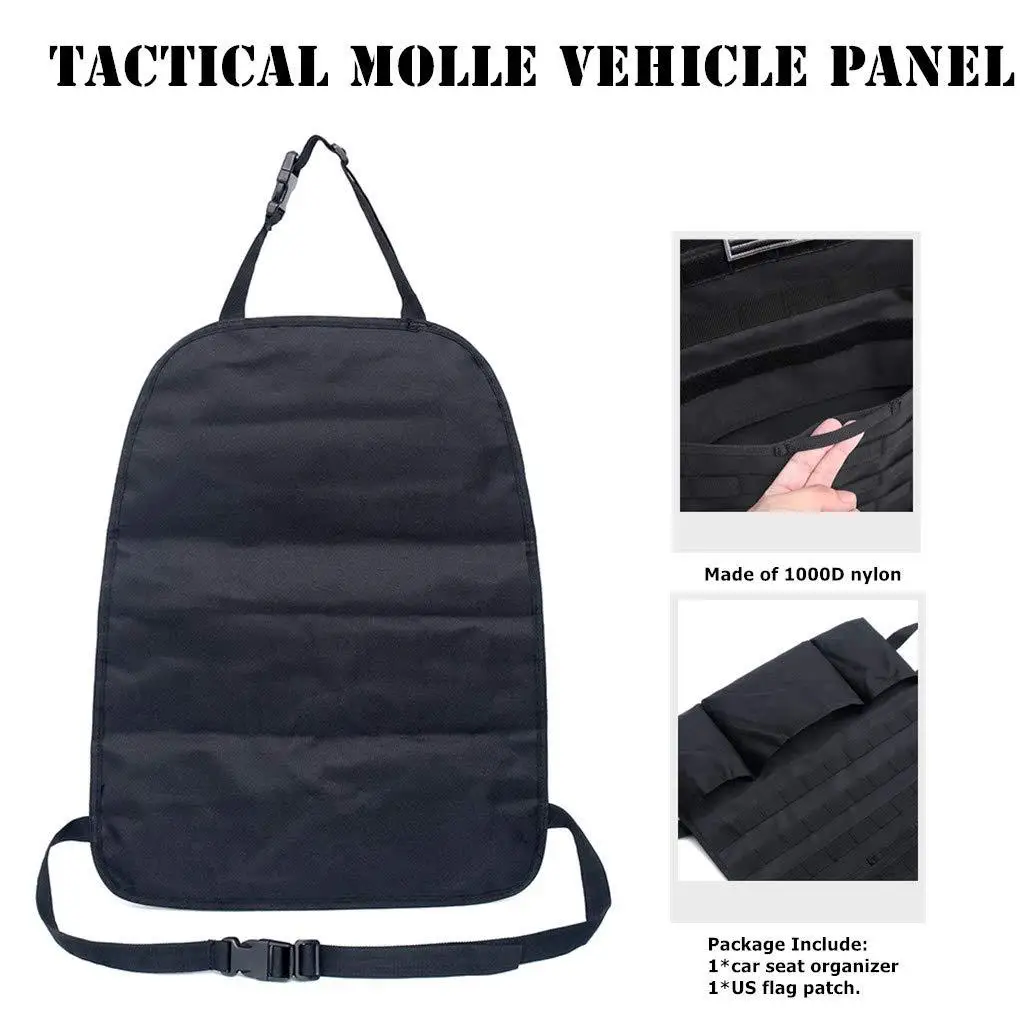 Organizador MOLLE táctico universal para asiento trasero con bolsillos - imagen 2