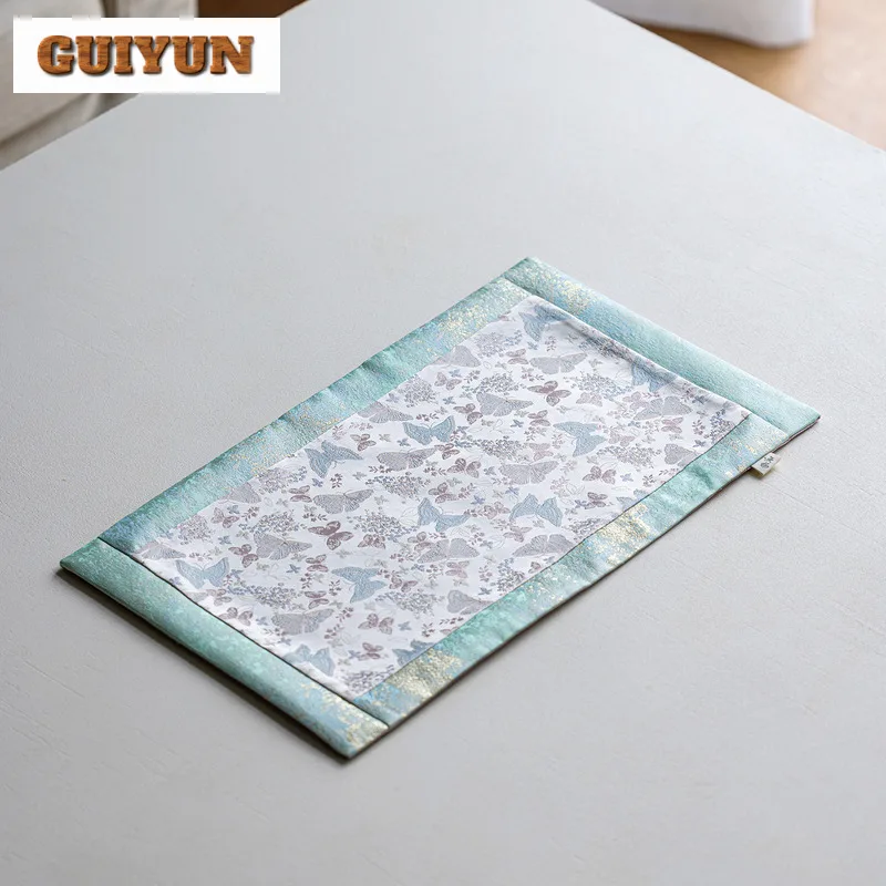 المطرزة فراشة طاولة شاي الحصير بوتيك شرب كوستر المنزلية عشاء مفرش طاولة حصيرة درينكوير اكسسوارات الحلي #4