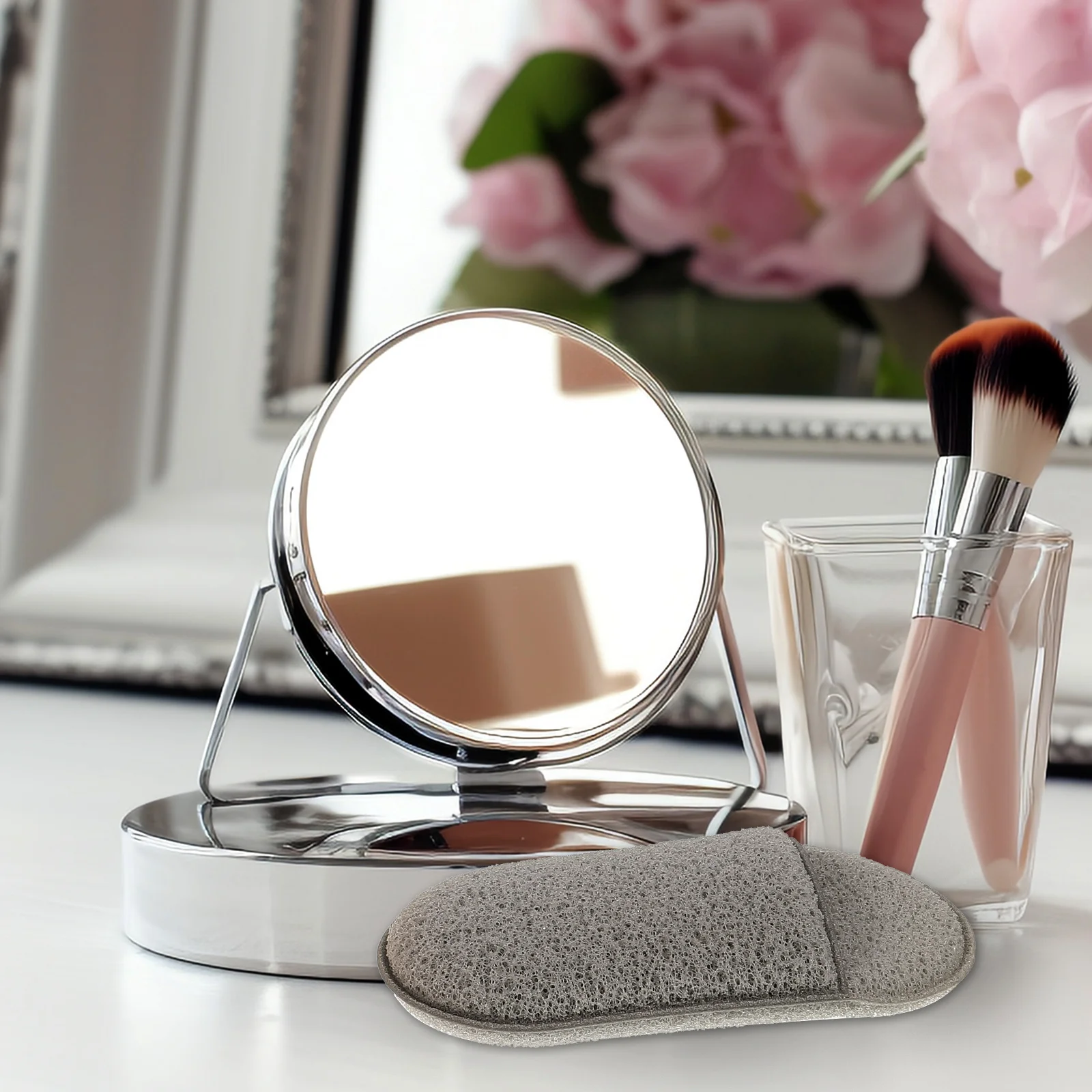 Esponjas de maquillaje, herramientas de limpieza Facial, suministros rosas, grises y verdes, almohadillas faciales suaves, esponjas de lavado exfoliantes, 5 uds.