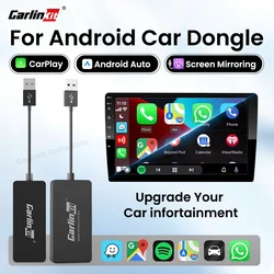 CarlinKit CarPlay Android Auto Wireless Dongle USB Auto Connect Screen Mirroring for Modified Android Radio Multimedia BLE Wifi