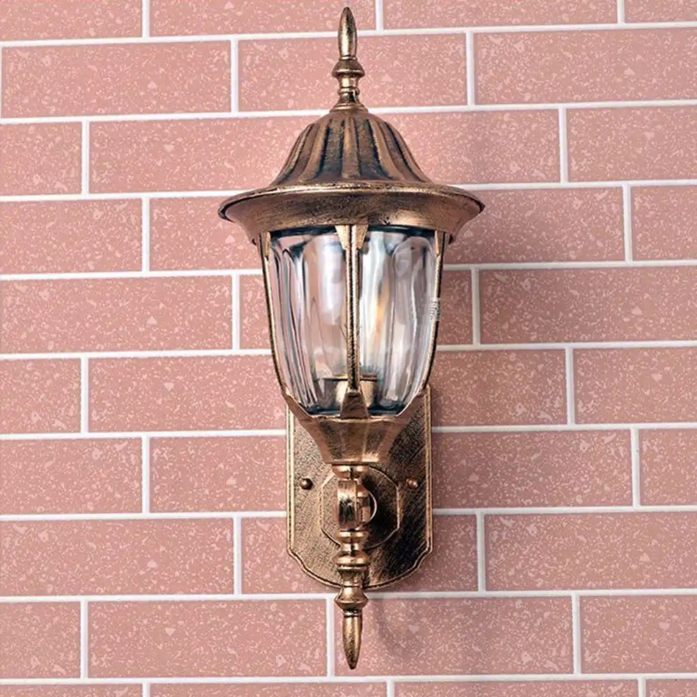 مصابيح الحائط في الهواء الطلق 9 "فيلا أوروبية عتيقة المناظر الطبيعية مقاوم للماء مصابيح الحائط الخارجية مصابيح الحائط الممر المتوسطي