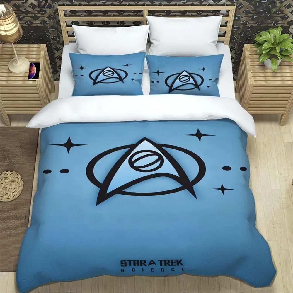 Movies S-Star Trek Logo Sheets Quilt Covers Bedding Dormitory Sheets Three-piece Bedding Set Three-piece Soft Warm Bedding Set