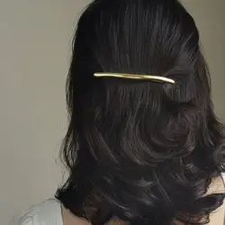 Clip automático de resorte liso para mujer, pasador francés elegante, parte posterior de la cabeza, estilo Simple, accesorios para el cabello