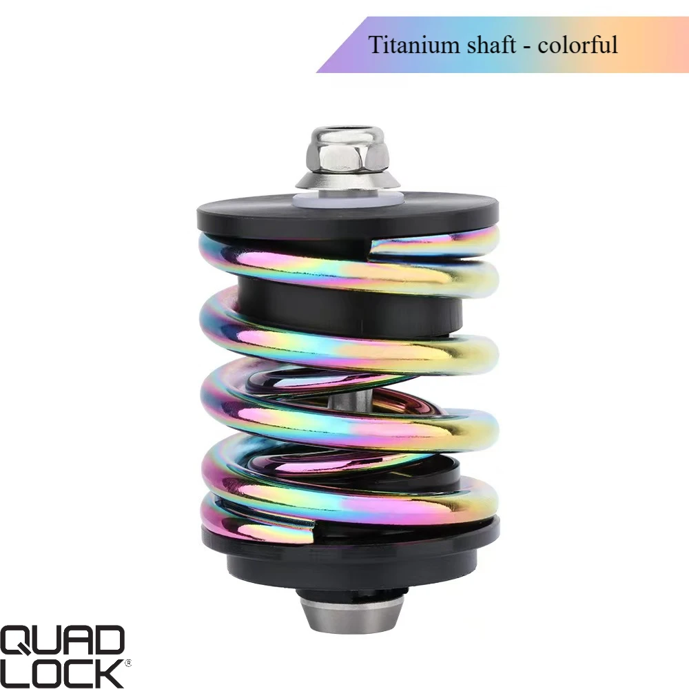 QUAD LOCK   Folding Bike Suspension Block Rear Shocks Aluminum Alloy 3 Layer Spring Titanium Alloy Bolt Steel Bolt