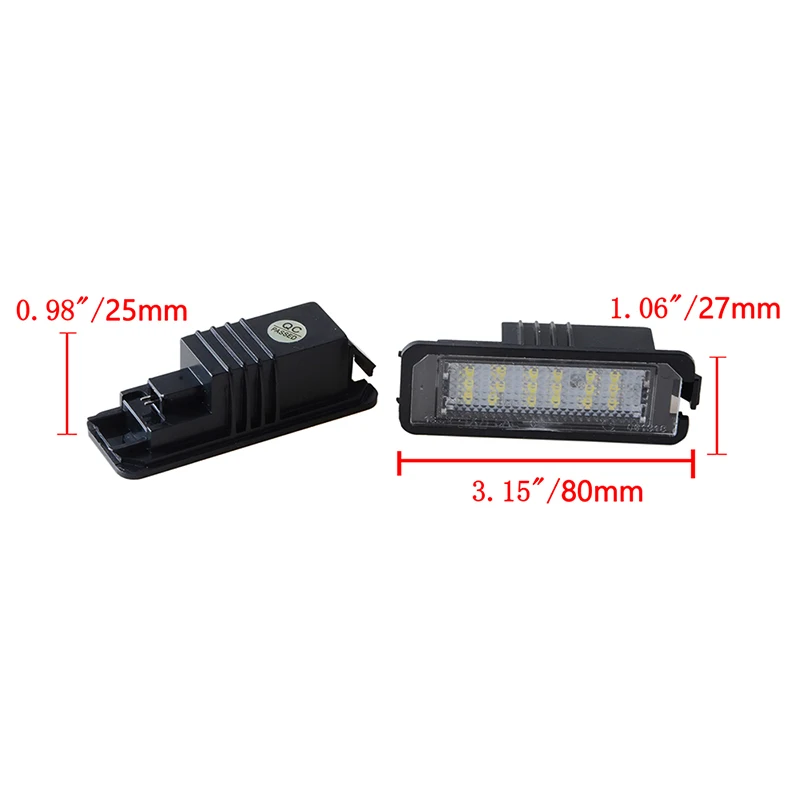 Car Rear License Plate Light Lamp Assembly Car Accessories Fit For VW Golf MK4 MK5 MK6 New Beetle Passat CC Scirocco Polo