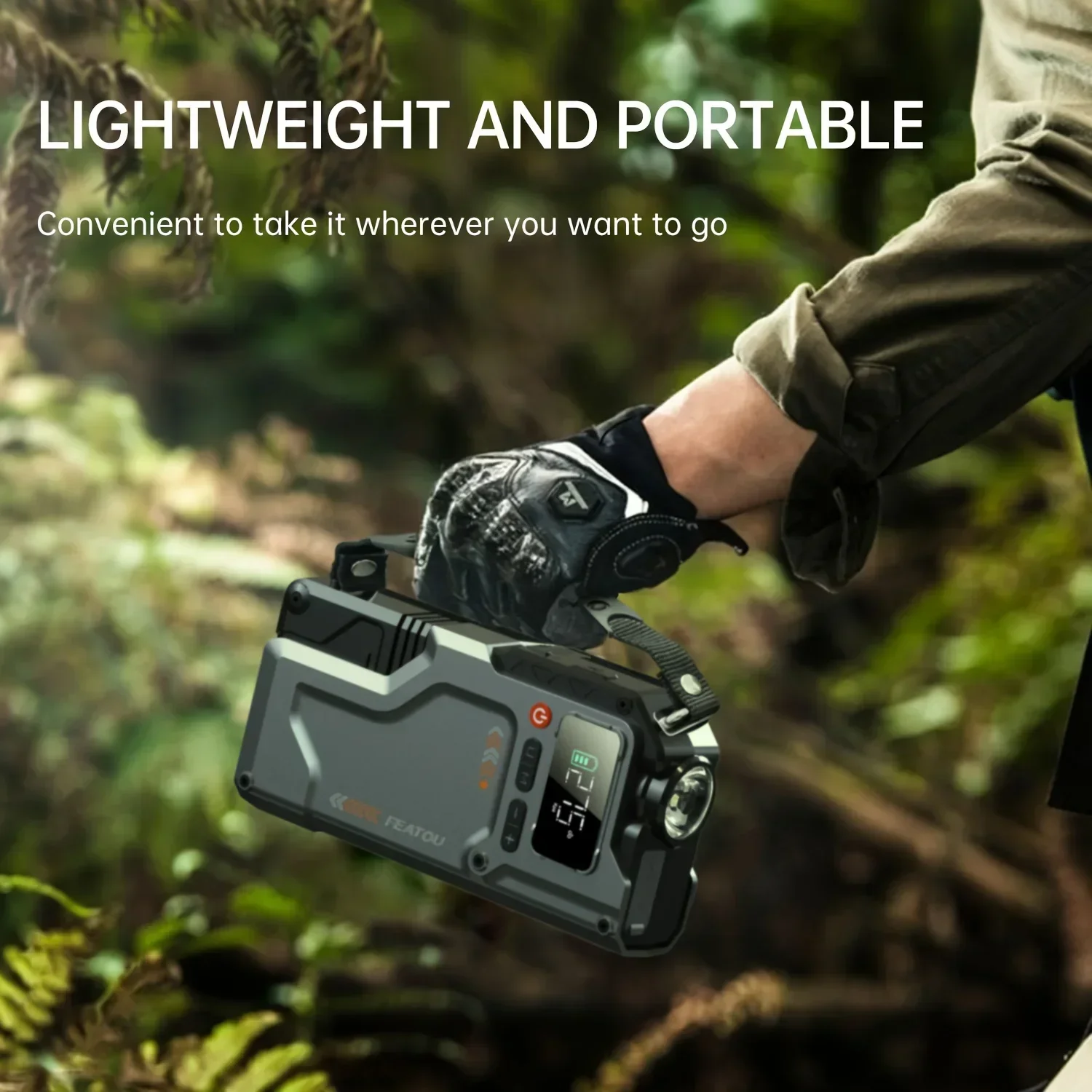 

5-in-1 Multifunctional Backup Power Supply for Car Batteries - Tire Inflation, Emergency Start, LED Lighting, Mobile Power Bank