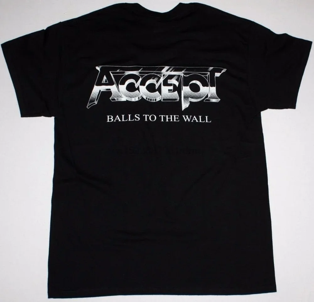 Harajuku New Accept Balls To The Wall Udo Band U.D.O. Dio Saxon New Black T-Shirt Printed T Shirt Men T Shirt Casual Tops