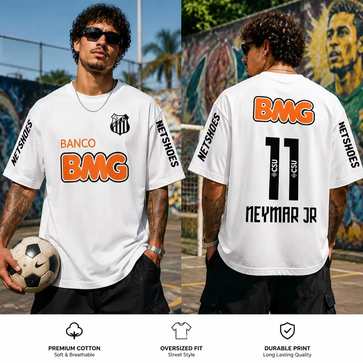 2026 Retro Fußball Baumwoll-Trikot T-Shirt Herren 11 Nummer Spieler-Print Schwarz Kurzarm Lässiges Fußball-Fan Streetwear Tee Top – Detail 6