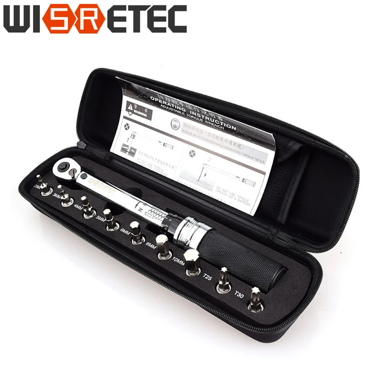 WESRETEC 1/4 Inch High Precision Wrench Torque Set 25Nm Preset Professional Mechanic Hand Bicycle Repair Tool