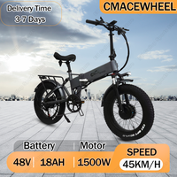 CMACEWHEEL RX20 MAX-T Electric Bike 1500W Dual Motor 48V 18Ah Lithium Battery Electric Bicycle 20*4.0 Inch Fat Tires City E-Bike