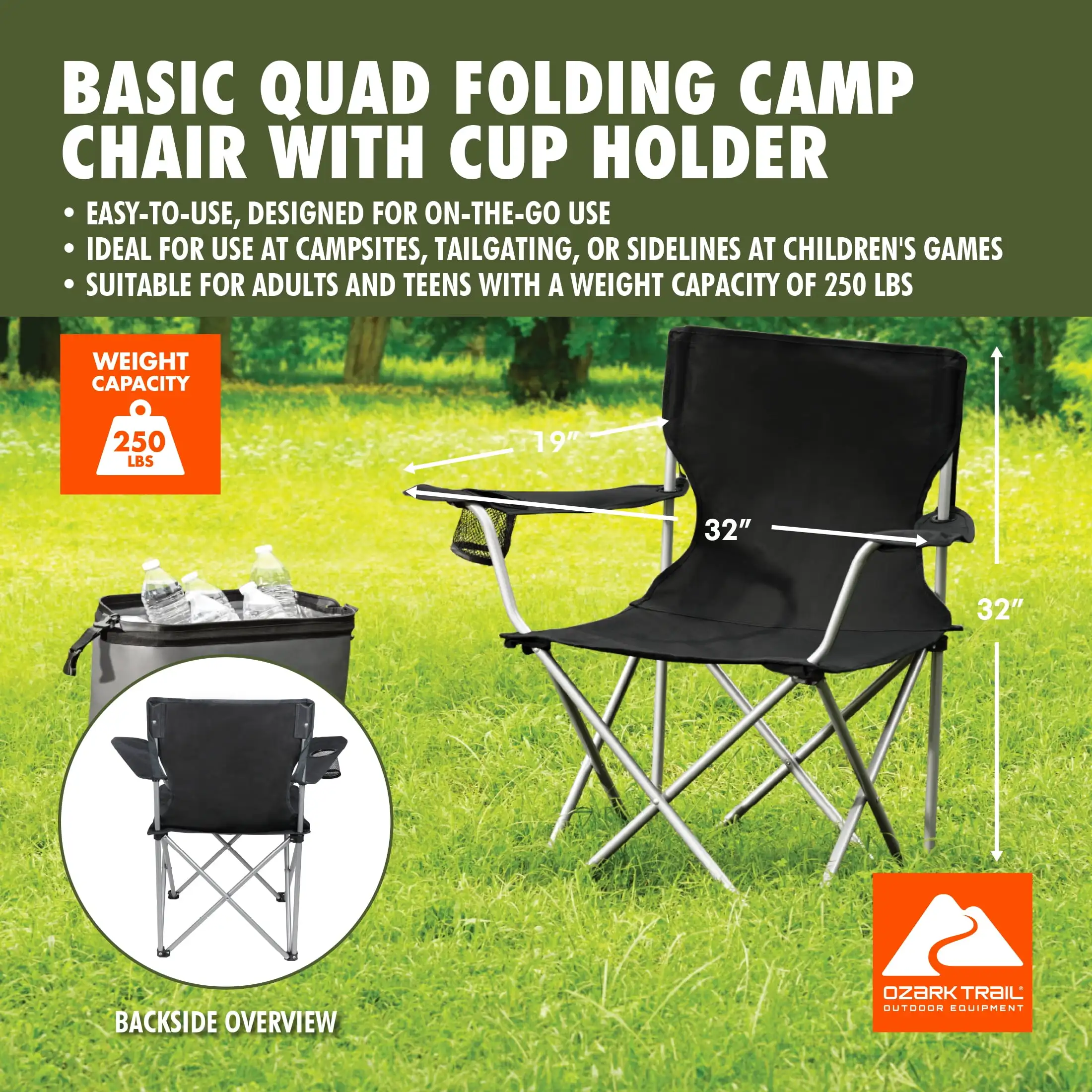 Camping Quad - Ozark Trail Quad Folding Camp Chair