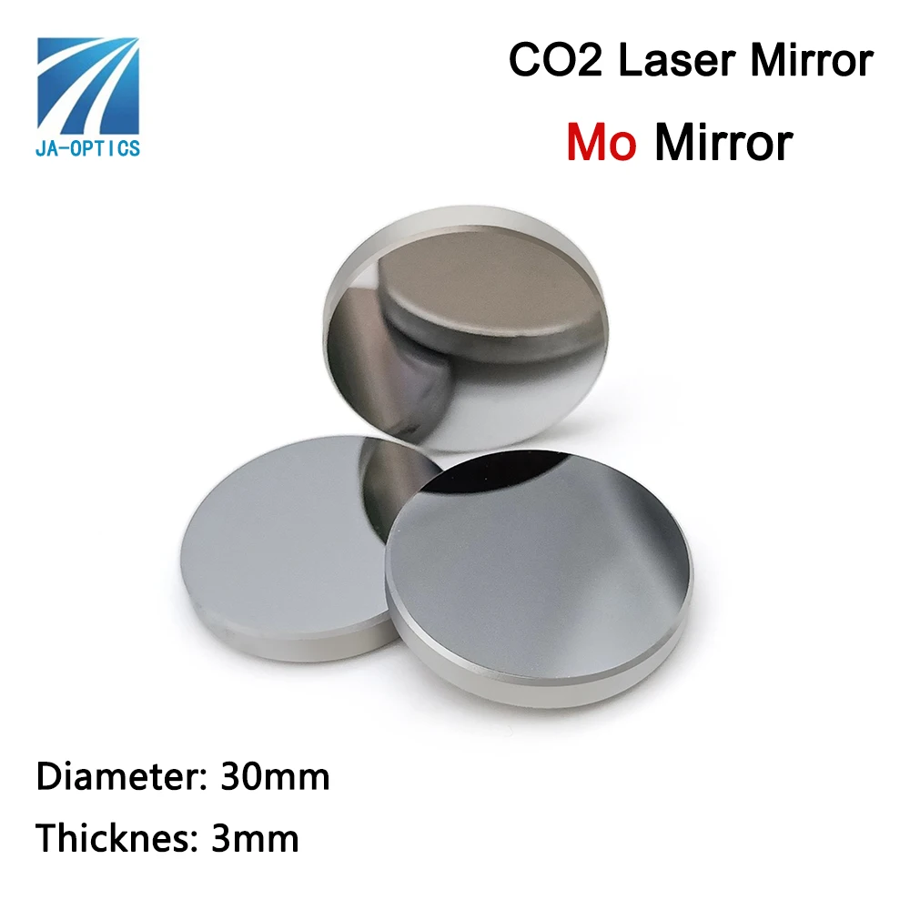 JA-OPICS Mo Reflector Mirror Dia. 30mm THK 3mm CO2 Laser Molybdenum Reflective Mirror for CO2 Laser Engraving Cutting Machine