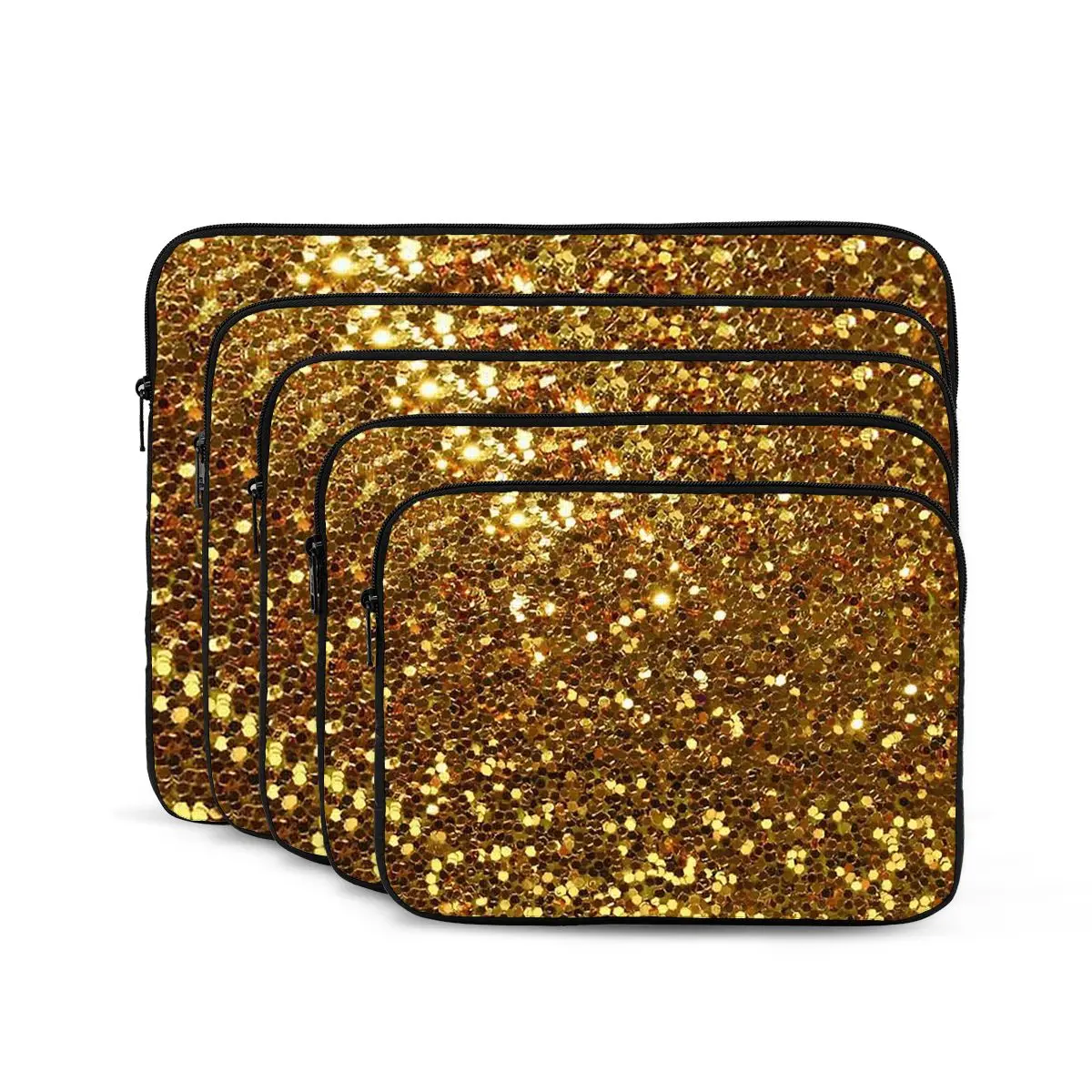 

Gold Glitter Notebook Laptop Bag Case Pouch For Macbook Air Pro Tablet Shockproof Case Bag