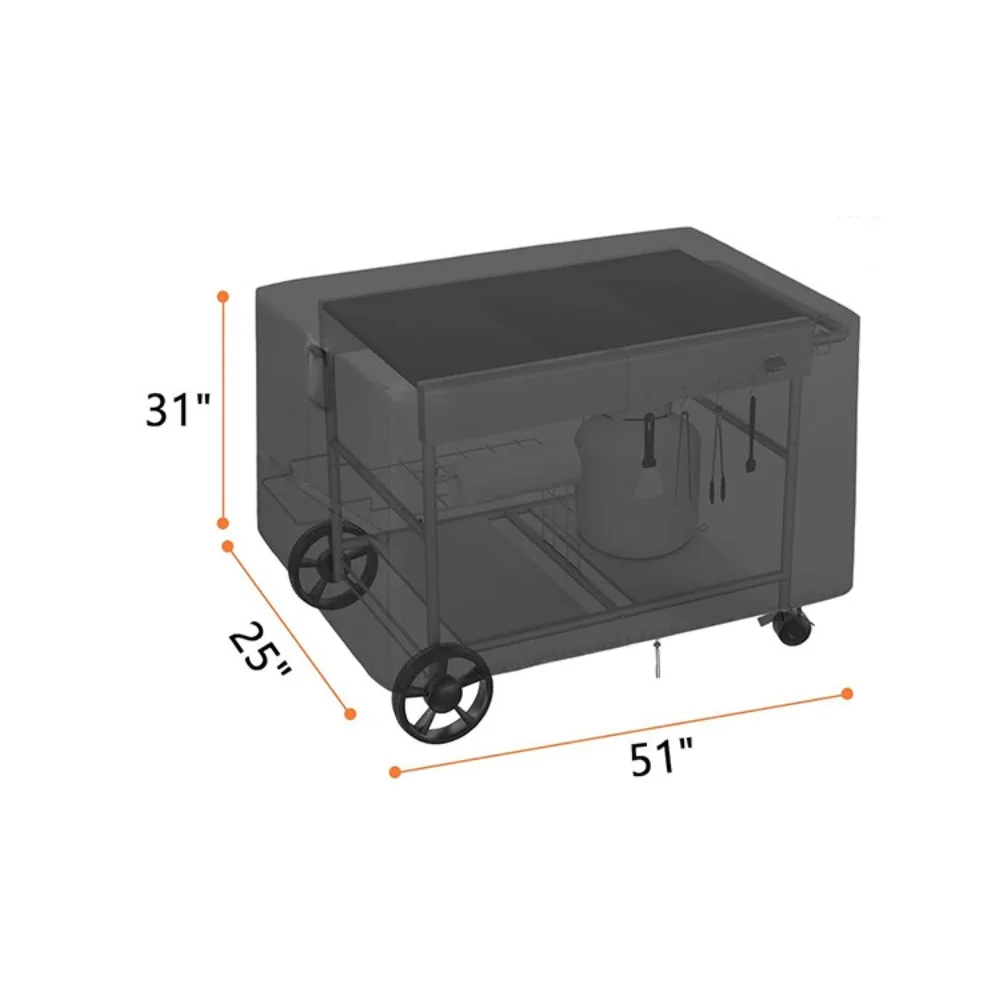 

Крышка гриля из ткани Оксфорд 600D для пропановой сковороды с плоским верхом подходит для TooGER Flatrock с эластичным дном и ручками