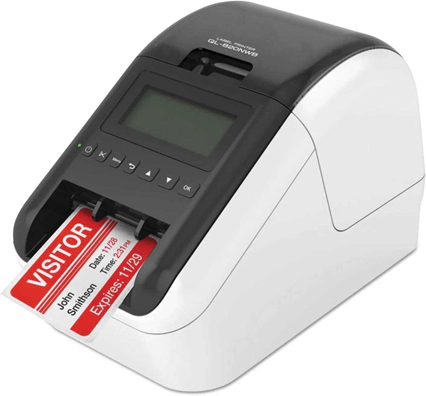 Impressora de etiquetas monocromática profissional ultra flexível QL-820NWB com várias opções de conectividade
