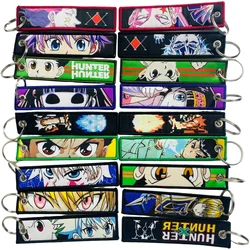 Japanese Anime Cool Embroidery Key Fobs Key Tag Motorcycles Cars Backpack Chaveiro Keychain For Friends Fashion Key Ring Gifts