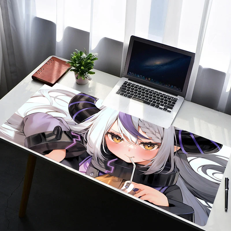 

Mouse Pad Laptop Rubber Extended Desktop Mat Computer Gamer Hololive La Darknesss HD Mousepad PC Gaming Accessories Keyboard Pad