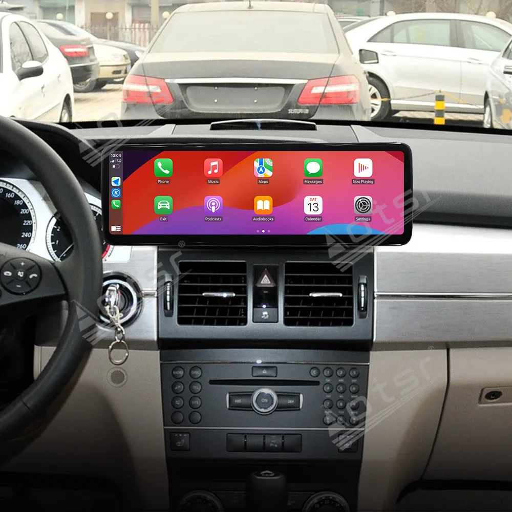 Reproductor Multimedia de Radio para coche Android 13, para Mercedes Benz GLK 2009-2012, navegación GPS, pantalla QLED, unidad principal CarPlay