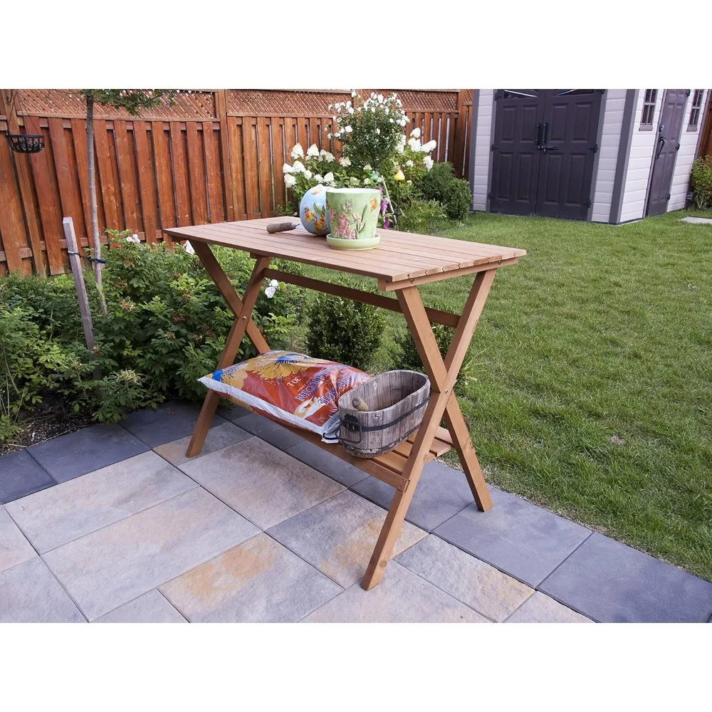 Pottenbank en consoletafel van dennenhout, wit