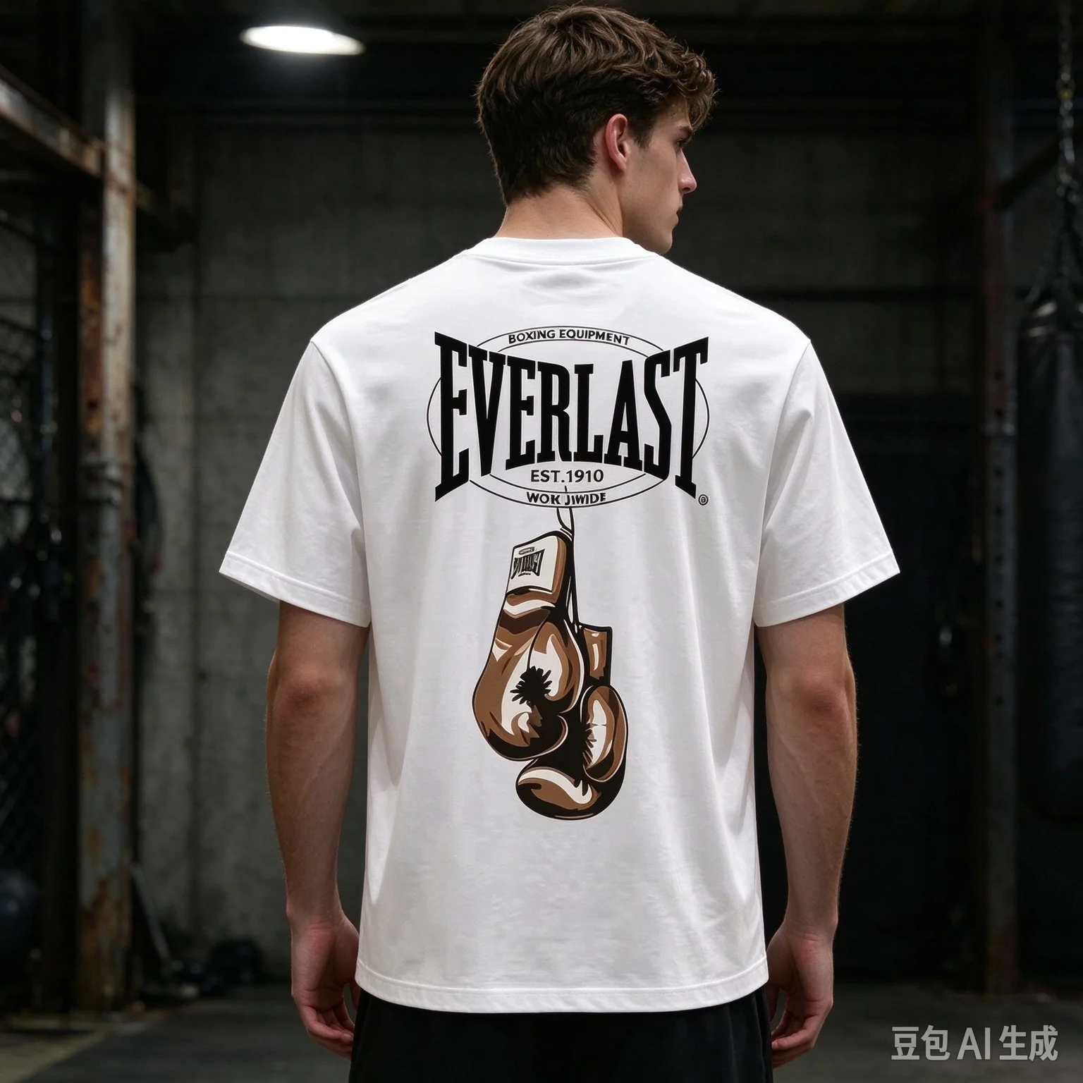 New EVERLAST BOXING Logo Cotton T-shirt Men's Round Neck Letter and Pattern Printed Summer Neutral T-shirt Harajuku