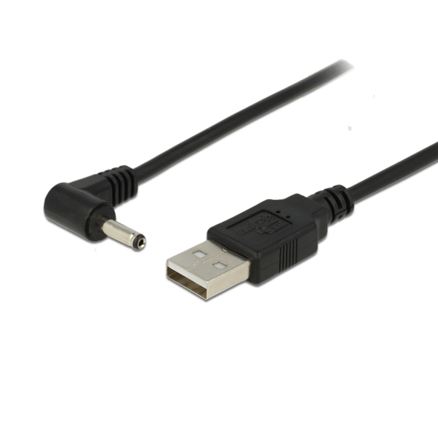 Cablecc Right Angled 90 Degree 3.5mm 1.35mm DC power Plug Barrel 5v Cable 100cm to USB 2.0 Male