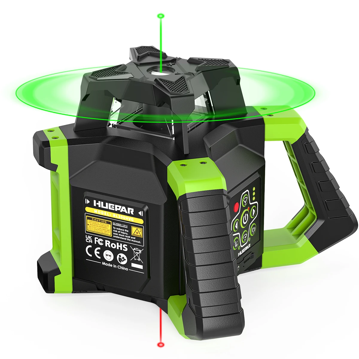 Multi Function Huepar RL300HVG Laser Level Point Cross Line 360 Control Receiver For Outdoor