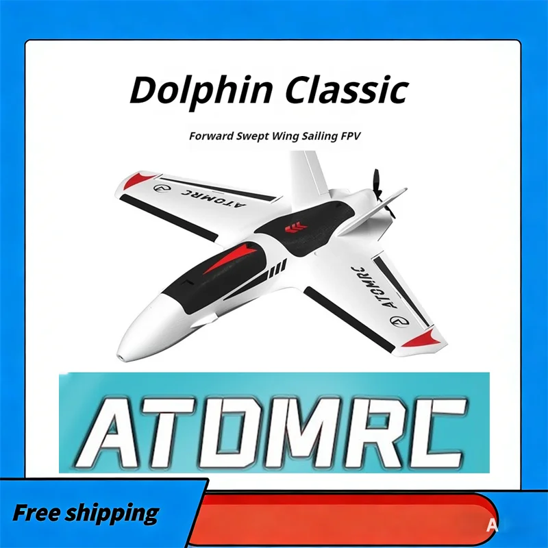 

Радиоуправляемый дрон Atomrc Dolphin FPV с фиксированным крылом, размах крыльев 800 мм, крыло-дельта, гоночный самолет для полетов на открытом воздухе, для любителей радиоуправляемых моделей.